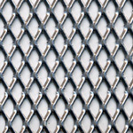 expanded steel grille - silver